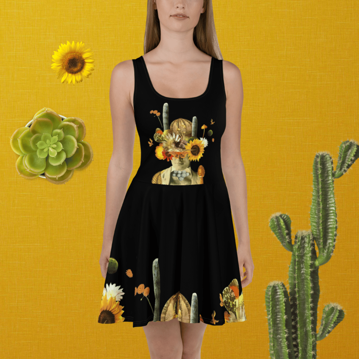 Image of Like the Deserts Miss the Rain - Skater Style Dress