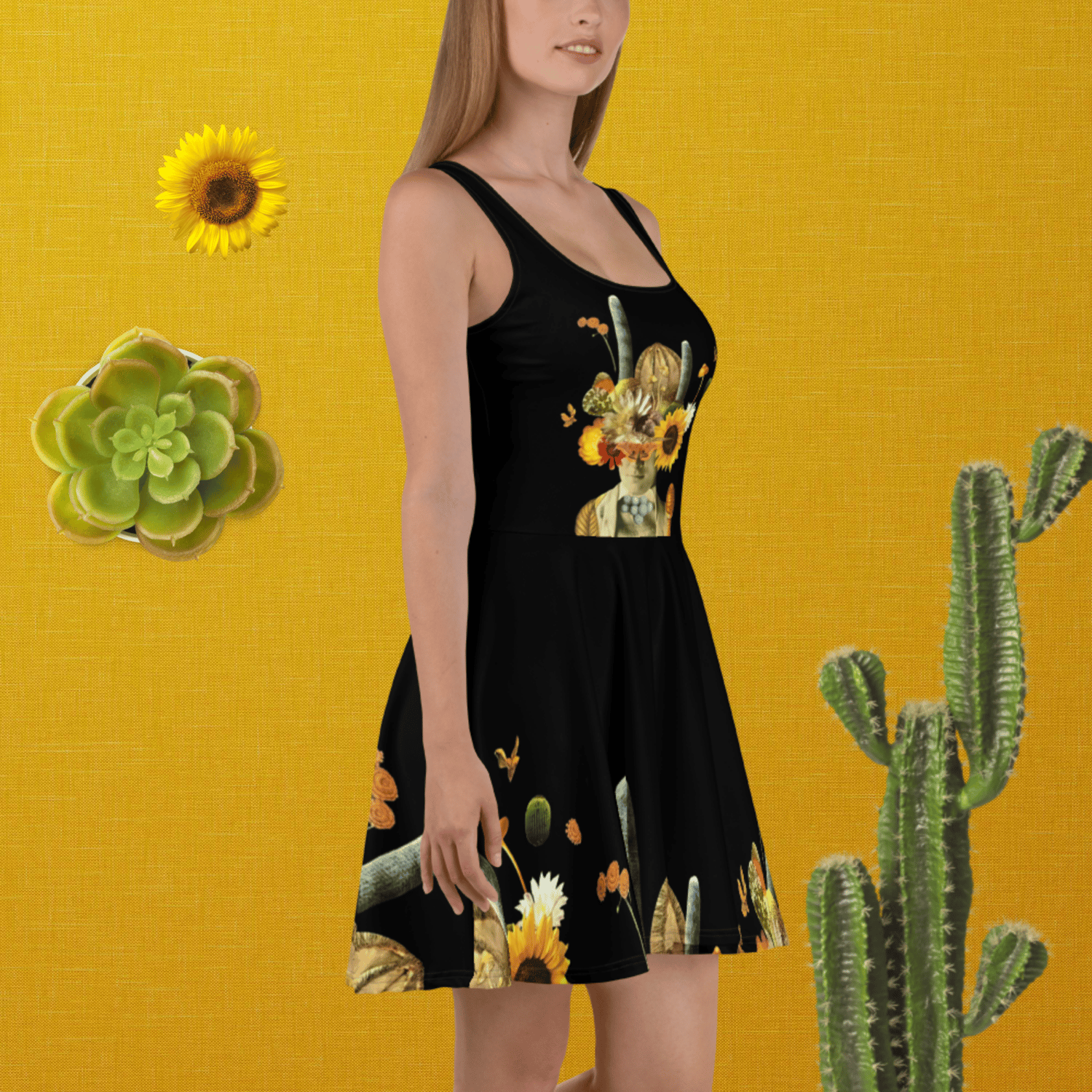 Image of Like the Deserts Miss the Rain - Skater Style Dress