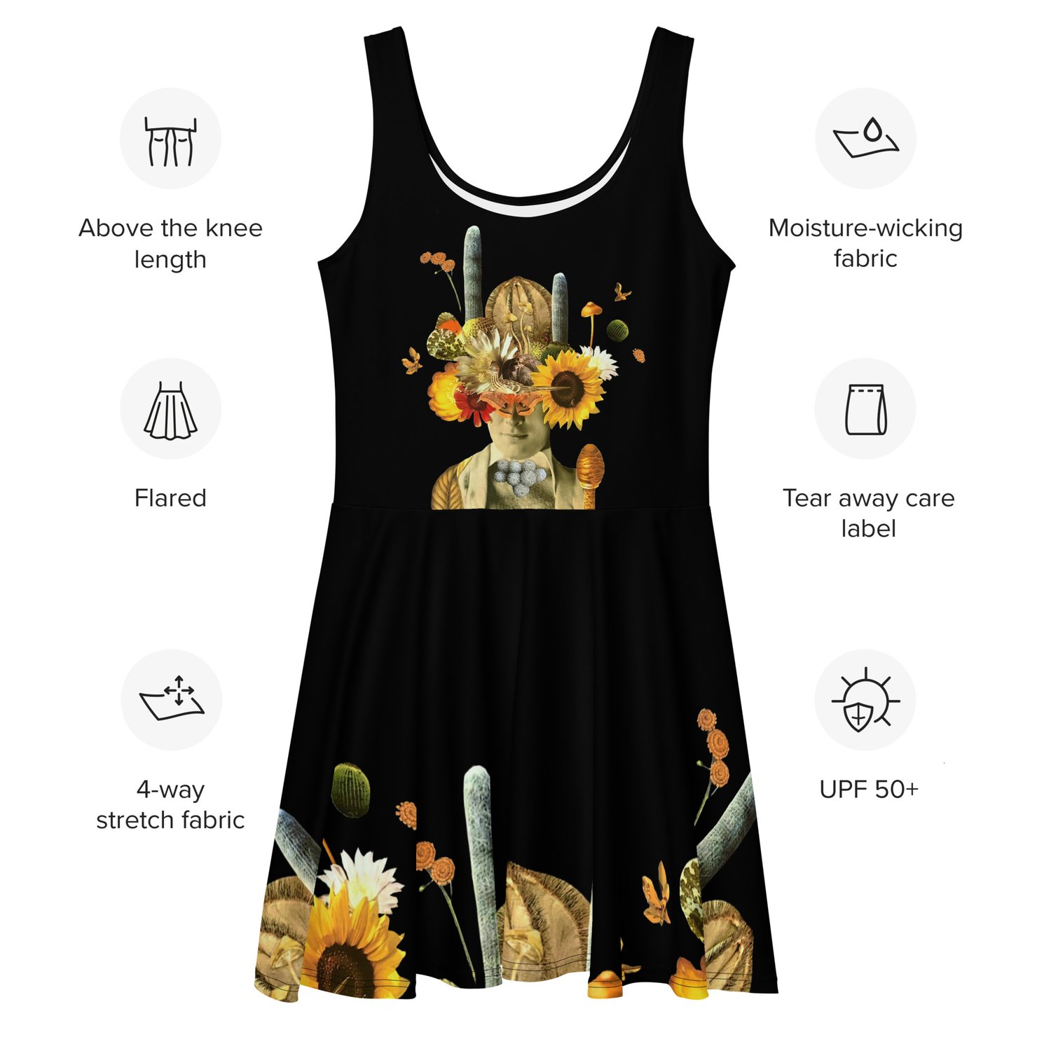 Image of Like the Deserts Miss the Rain - Skater Style Dress