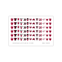 Image 2 of CHICAGO BULLS BASKETBALL NAIL DECALS 