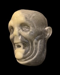 Image 2 of “Crybaby" 3/4 Head Wall Hanger- Swamp Water and Cream w/Green Glow