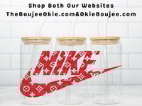 Red LV Nike Double Sided Uv Dtf Wrap    NRB