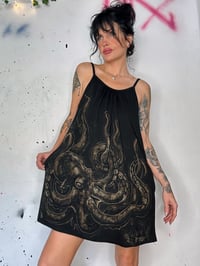 Image 3 of “DARK WATER” CUSTOM BLEACH PAINTED DRESS MEDIUM