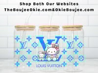 Blue Kitty Lou LV Double Sided Uv Dtf Wrap NRB