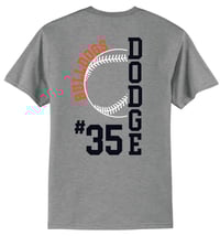 Image 2 of Bulldog Baseball Mama on grey