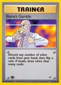 Blaine's Gamble - Gym Heroes 1st Edition - Near Mint