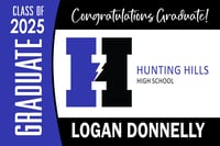 Hunting Hills Class of 2025 Official Grad Yard Sign 