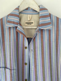 Image 2 of The Ernest Henry Shirt - Blue stripe  £165.00 only M Available 