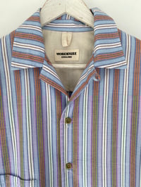 Image 9 of The Ernest Henry Shirt - Blue stripe  £165.00 only M Available 