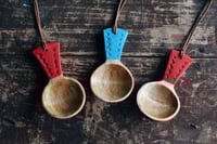 Image 1 of Spalted birch hanging coffee scoops