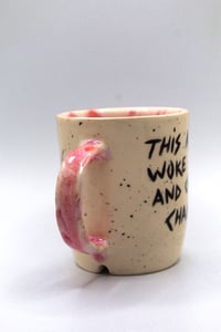 Image 5 of Kitty craves chaos pink mug