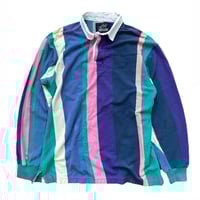 Image 1 of Vintage 90s Lands End Rugby Shirt - Stripe