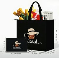 Image 2 of Blessed Tote and Cosmetic Bag Set