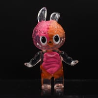 Image 3 of 1/2 Pink & Orange Brain Anatomical Glow in the Dark KewBuBu Resin Figure