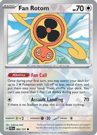Fan Rotom (Poke Ball Pattern) - SV: Prismatic Evolutions- Lightly Played