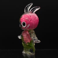 Image 5 of 1/2 Pink & Green Brain Anatomical Glow in the Dark KewBuBu Resin Figure