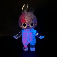 Image 3 of 1/2 Pink & Lilac Brain Anatomical Glow in the Dark KewBuBu Resin Figure