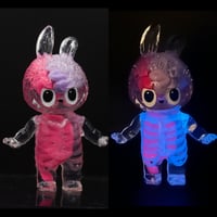 Image 1 of 1/2 Pink & Lilac Brain Anatomical Glow in the Dark KewBuBu Resin Figure