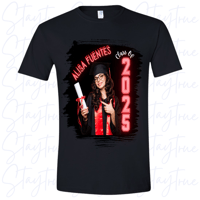 Image 1 of GRAD TSHIRT - CLASS OF 2025 -W  PHOTO & NAME