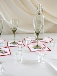 Image 1 of Hand Embroidered SOB Cocktail Napkins (Set of 4)