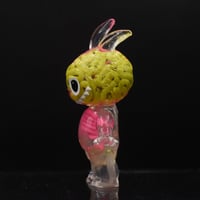 Image 7 of 1/2 Pink & Lime Green Brain Anatomical Glow in the Dark KewBuBu Resin Figure