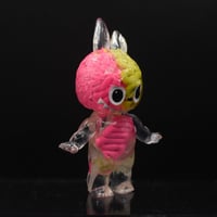 Image 6 of 1/2 Pink & Lime Green Brain Anatomical Glow in the Dark KewBuBu Resin Figure