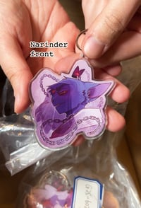 Image 4 of Boss Fight Lamb and Narinder Keychains | Cult of the Lamb