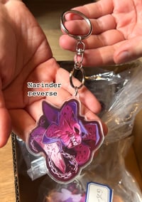 Image 5 of Boss Fight Lamb and Narinder Keychains | Cult of the Lamb