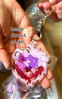 Image 6 of Boss Fight Lamb and Narinder Keychains | Cult of the Lamb