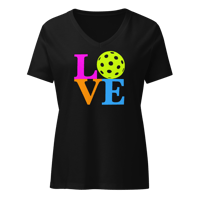 Image 6 of LOVE Women’s Relaxed V-neck T-shirt