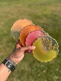 Image 1 of Secret Garden Resin Coasters with Gold Flakes Set of 4