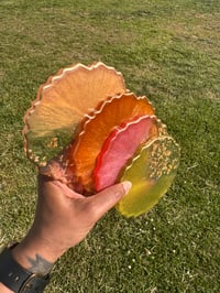 Image 3 of Secret Garden Resin Coasters with Gold Flakes Set of 4