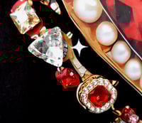 Image 5 of Giantgem - Multicoloured Heavily jewelled Ruby heart T shirt