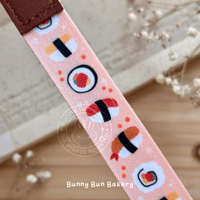 Image 3 of Sake Salmon Sushi Keychain + Lanyard