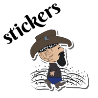 Image 1 of Cartoon "Pigpen" Ron McKernan Stickers