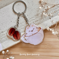 Image 2 of Catpuccino Time Keychain + Lanyard
