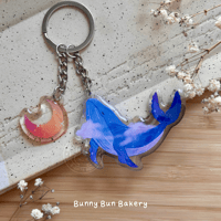 Image 2 of Jelly Kisses & Whale Wishes Keychain + Lanyard