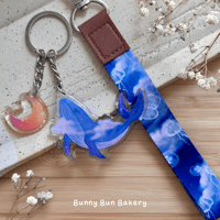 Image 1 of Jelly Kisses & Whale Wishes Keychain + Lanyard