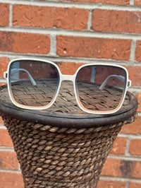 Image 1 of Ivory Sunglasses w/Blue-pinkish Tint