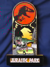 Image 1 of  Jurassic Park 3D Hand Crafted Wooden Wall Hanging Artwork