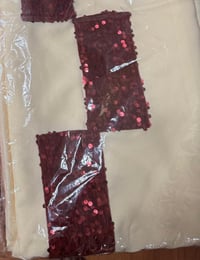 Image 2 of Orange Majesty Sequin Kaftan block rectangle (with Tassels)