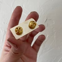 Image 2 of Anarchist Gardeners Club gold enamel pin badge