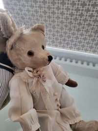 Image 2 of Vintage 1920s Mohair Bear in Romper