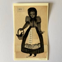 Woman with Laying Hen - folk figure