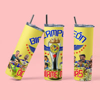 Image 2 of Club America TriCampeon 20oz Tumbler with Lid, Stainless Steel.