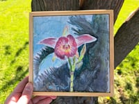 Image 3 of "Bamboo Orchid" Original Watercolor and Mixed Media Painting by Sandy Tyler 