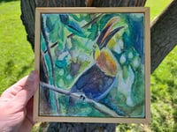 Image 3 of "Chestnut Mandibled Toucan" Original Watercolor Mixed Media Painting by Sandy Tyler 