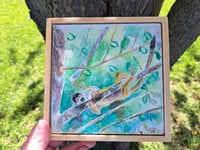 Image 4 of "Squirrel Monkey" Original Mixed Media Watercolor Painting by Sandy Tyler 