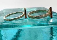 Image 2 of 14k solid gold Diamond triangle wave Hawaiian ring 