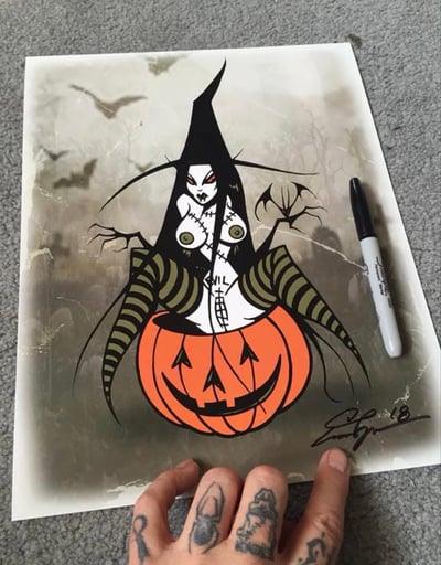 Image of EVIL 🎃-signed print